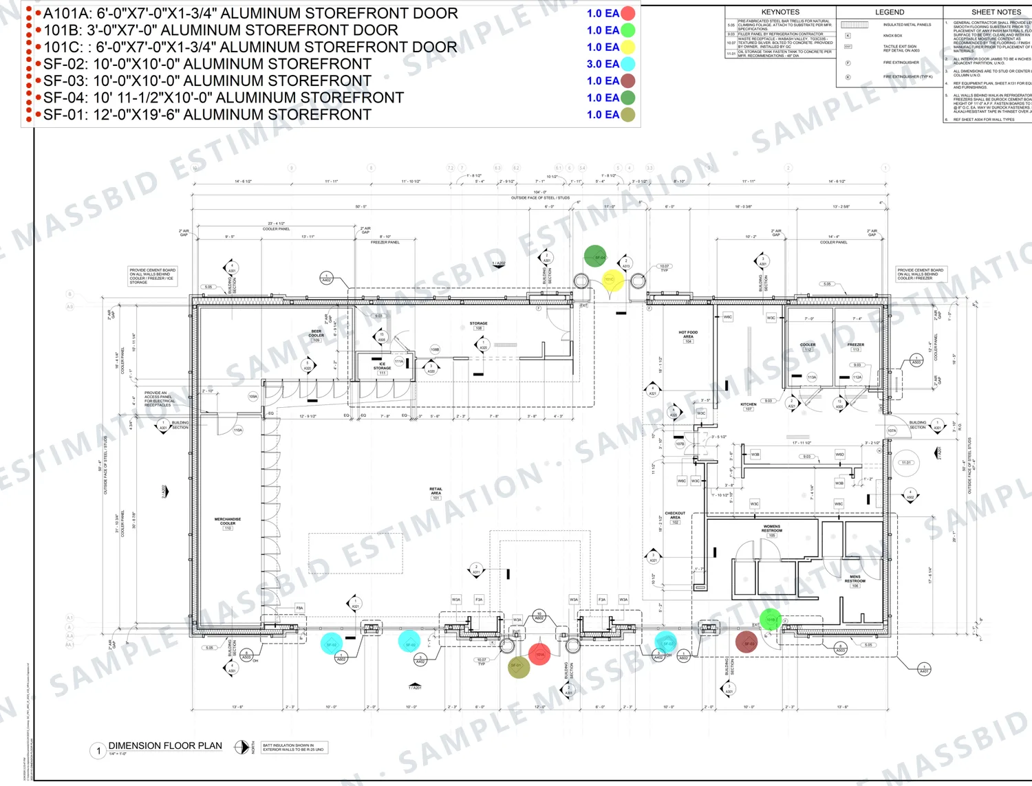 Impact storefront takeoff for a coastal South Carolina store